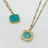 Amazonite Earrings - Necklace Set  by Raw Spiritual