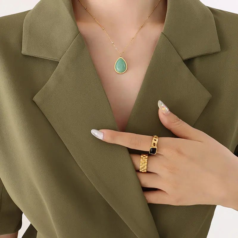 Aventurine Pendant Necklace for Luck & Abundance Yiwu Shanmei Jane