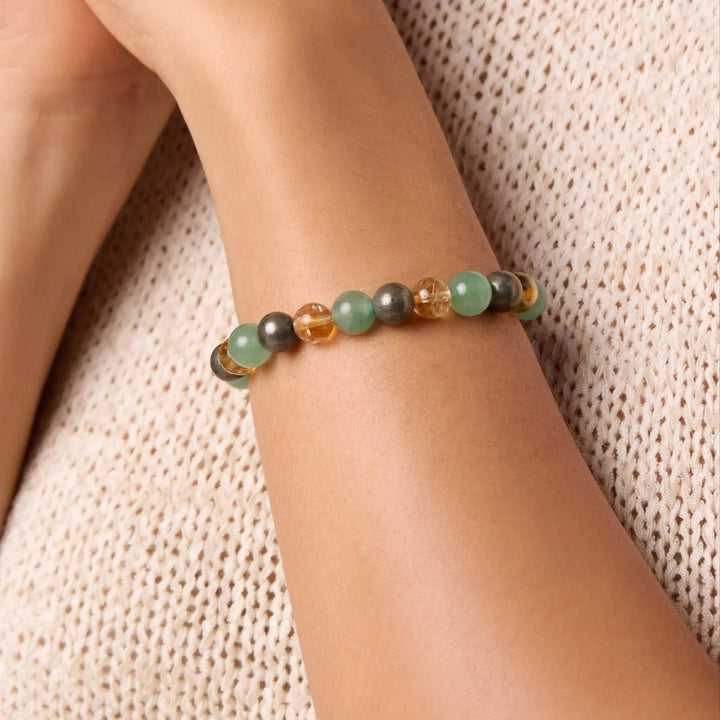 Aventurine, Pyrite & Citrine Bracelet for Abundance - Money Magnet Yiwu Shanmei Jane