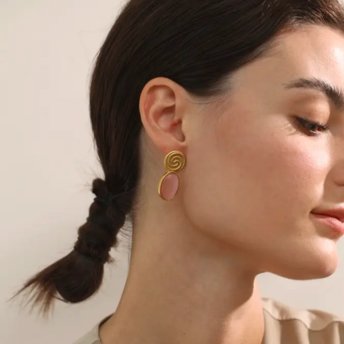 Cat's Eye Earrings for Abundance  by Raw Spiritual