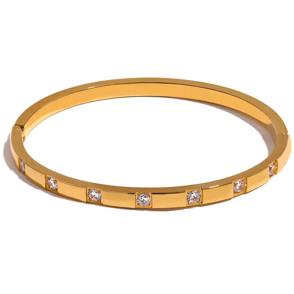 Carrie Zircon Bangle  by Raw Spiritual