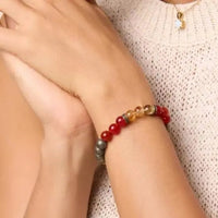 Wealth Bracelet with Citrine, Pyrite, Tiger Eye, Red Carnelian Yiwu Shanmei Jane