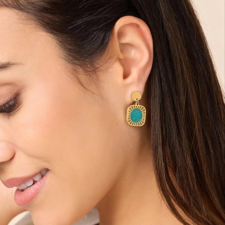 Amazonite "Tianhe" Earrings for Communication & Confidence Yiwu Landy Jewelry Summer WU