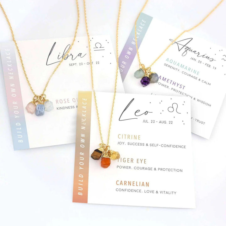 Raw Stone Zodiac Pendant Set  by Raw Spiritual