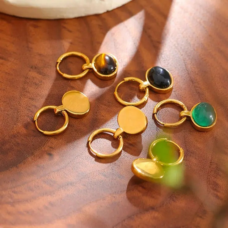 Black Obsidian Earrings for Growth & Protection Yiwu Jinyou VIMI