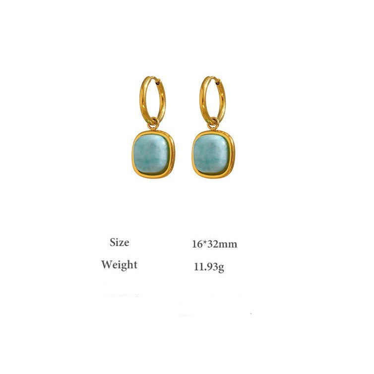 Amazonite "Tianhe" Earrings for Communication & Confidence