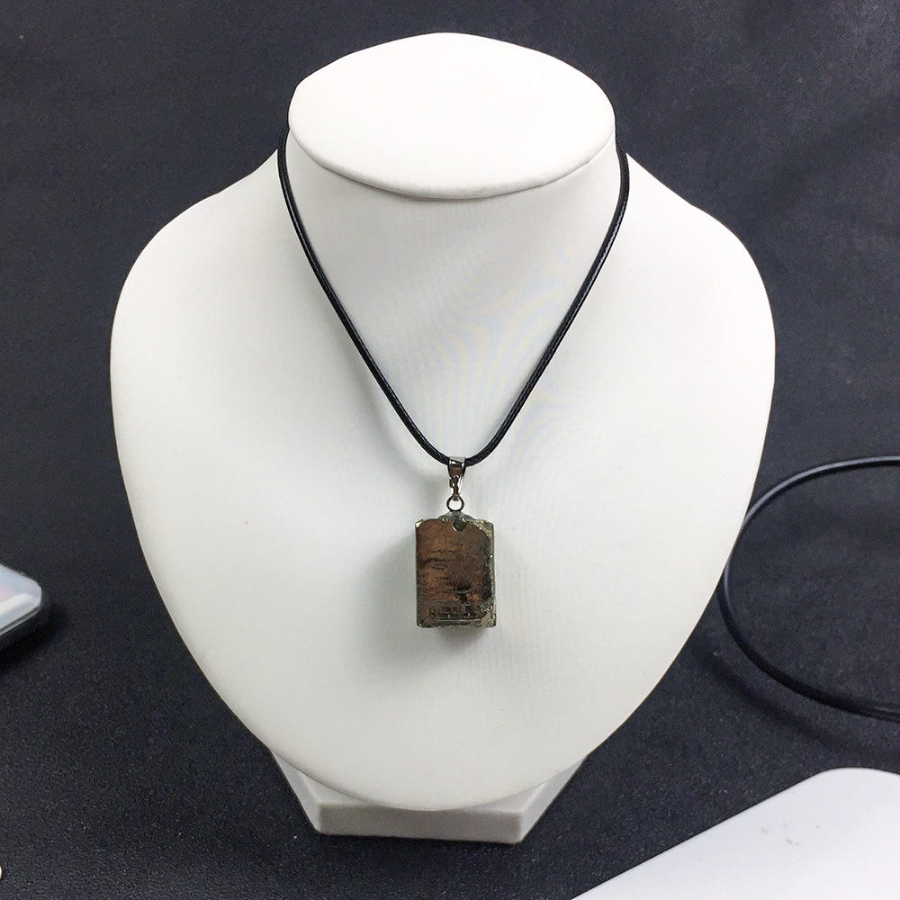Pyrite Raw Pendant Necklace for Abundance, Prosperity & Wealth
