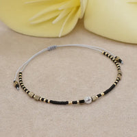 Black Agate (Aqeek) Seed Beed Bracelet for Growth & Prosperity Yiwu Shanmei Jane