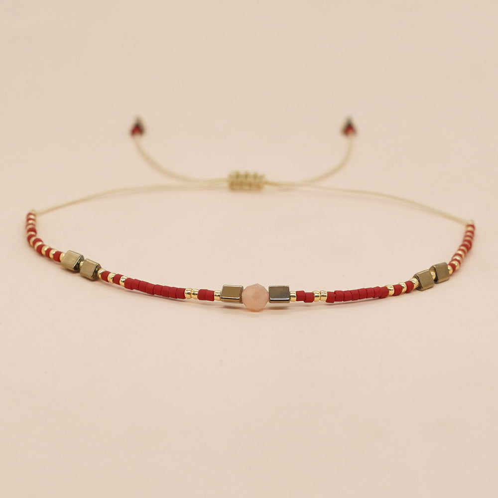 Colored Tourmaline Seed Bead Bracelet for Protection & Compassion