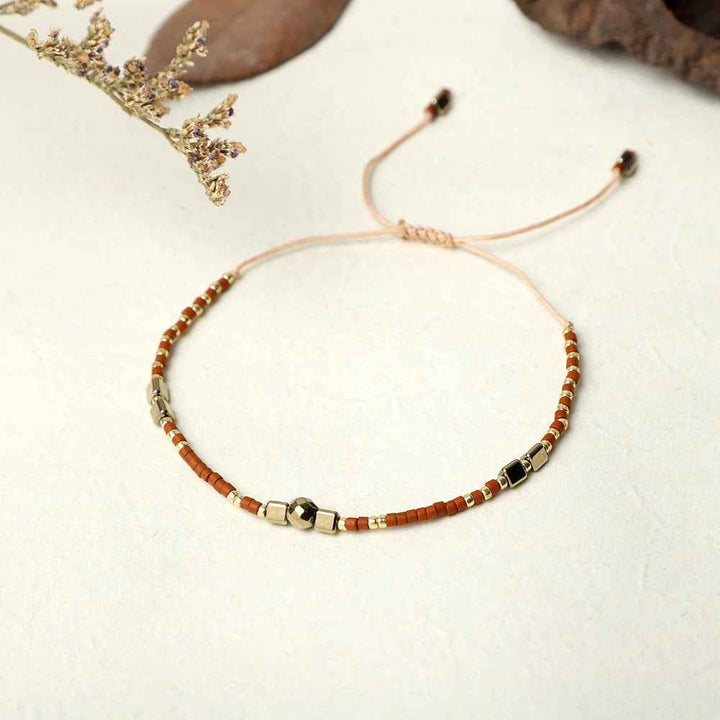 Pyrite Seed Bead Bracelet for Abundance, Prosperity & Wealth