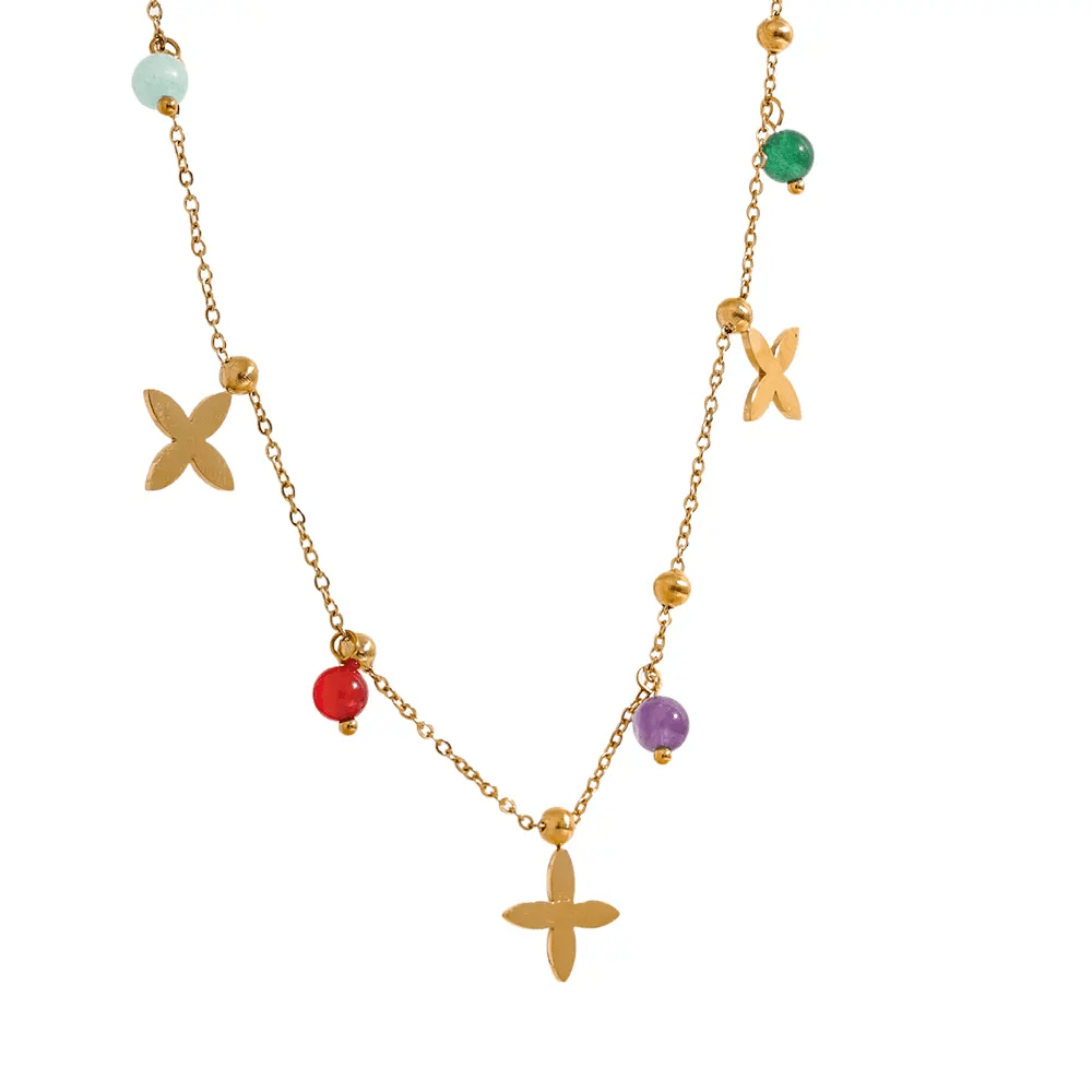 Amethyst, Aventurine, Aquamarine & Carnelian Necklace Yiwu Jinyou VIMI