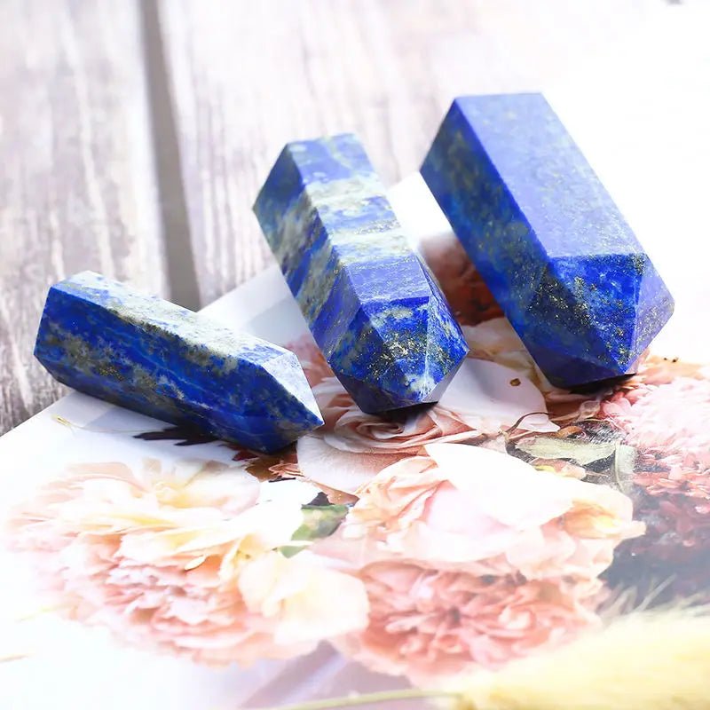 Lapis Lazuli Hexagon Point Pencil for Wisdom & Communication Yiwu Shanmei Jane