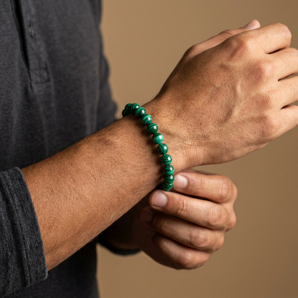 Malachite Bracelet for Change and Transformation - Lifestyle Male