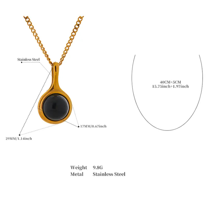 Black Obsidian Necklace for Self Growth & Protection Yiwu Jinyou VIMI