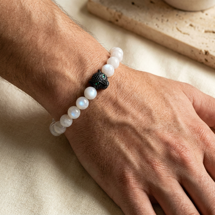 Moonstone Bracelet with Animal charm for Growth & Balance - Lifestyle M