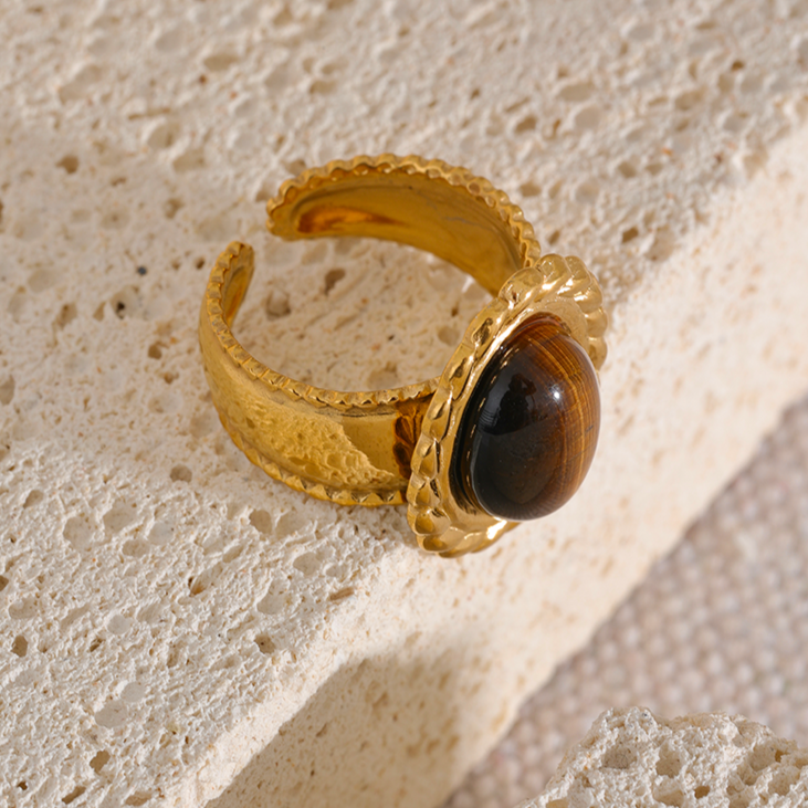 Tiger Eye Ring for Protection & Courage