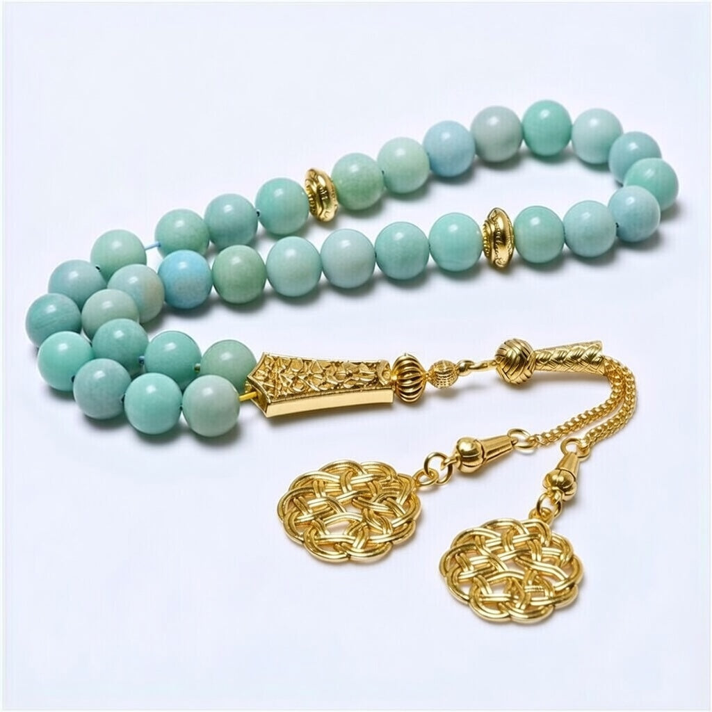 Amazonite Misbaha - Raw Spiritual UAE