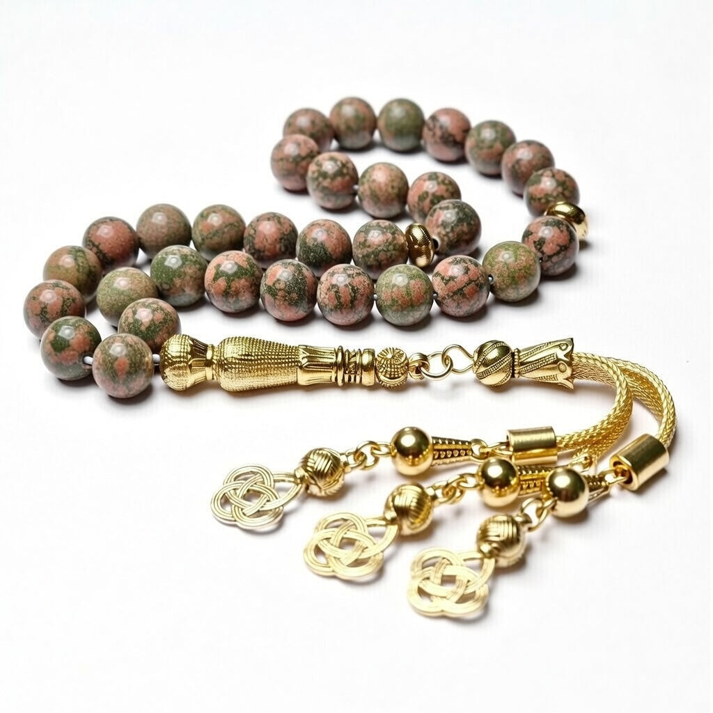 Unakite Tasbih - Raw Spiritual UAE