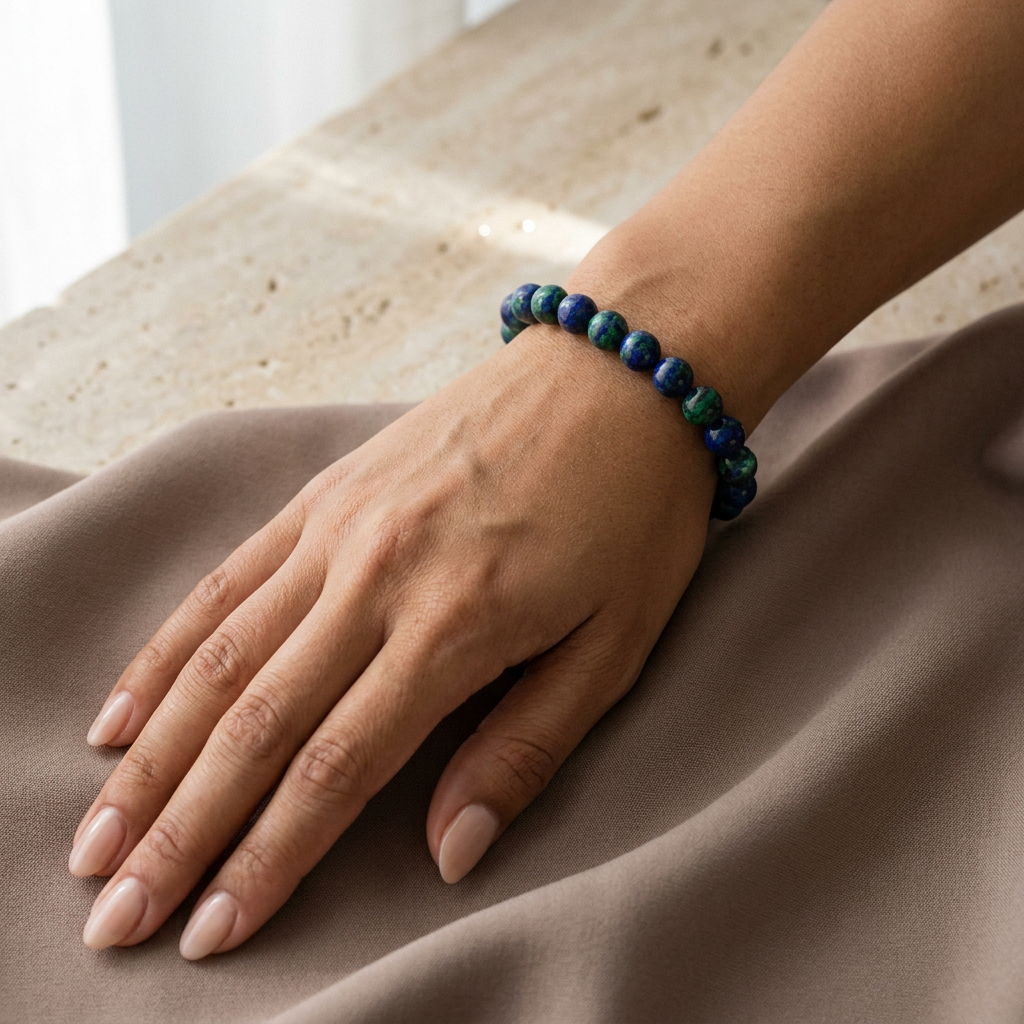 Azurite Bracelet for Communication & Wisdom - Lifestyle F