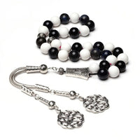 Howlite & Black Tourmaline Misbaha