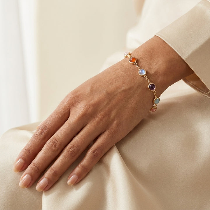 7 Chakra Bracelet for Chakra Balancing - Lifestyle Female