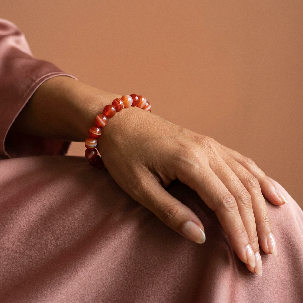 Red Agate (Hakik) Bracelet Growth & Prosperity - Lifestyle Female