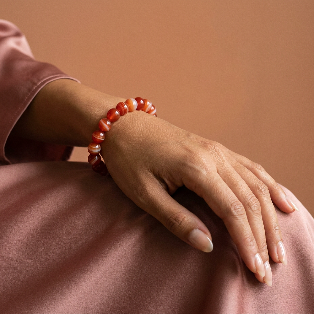 Red Agate (Hakik) Bracelet Growth & Prosperity - Lifestyle Female