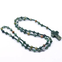 Indian Agate (Aqeeq) Christian Rosary for Growth & Prosperity Yiwu Shanmei Jane