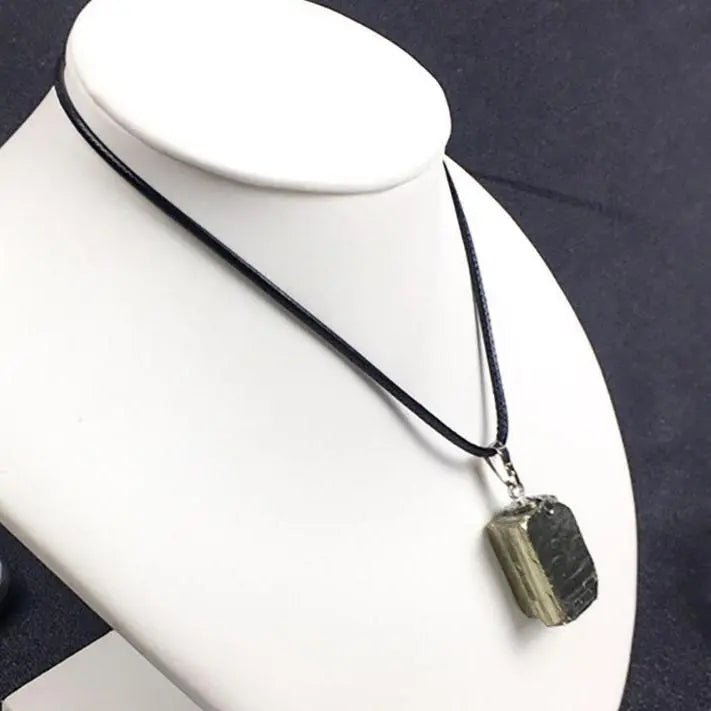 Pyrite Raw Pendant Necklace for Abundance, Prosperity & Wealth Yiwu Shanmei Jane