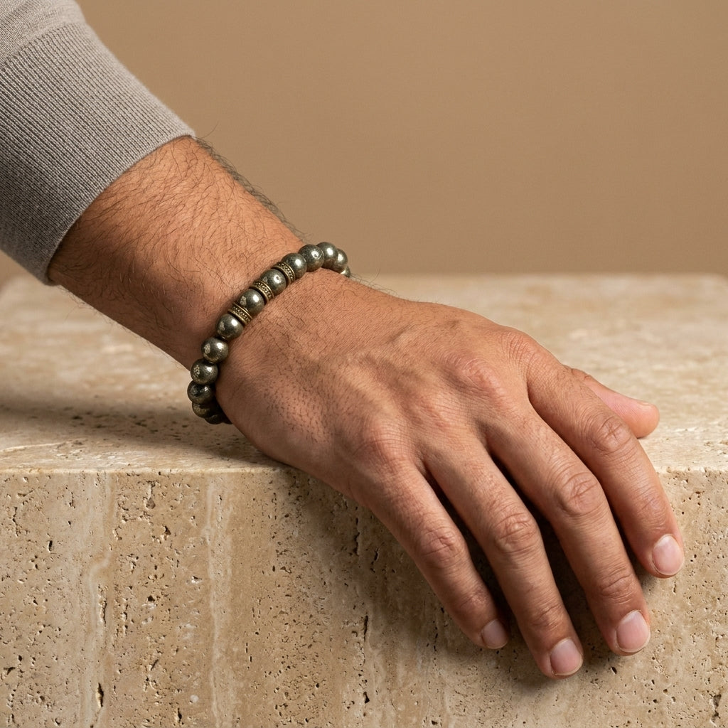Pyrite Bracelet - Lifestyle Male