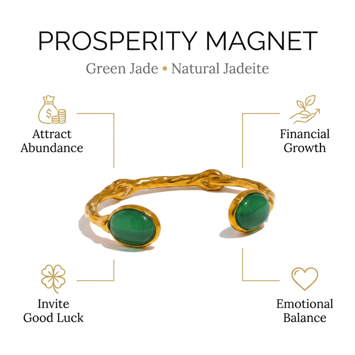 Green Jade Bracelet for Prosperity & Luck - Infographic