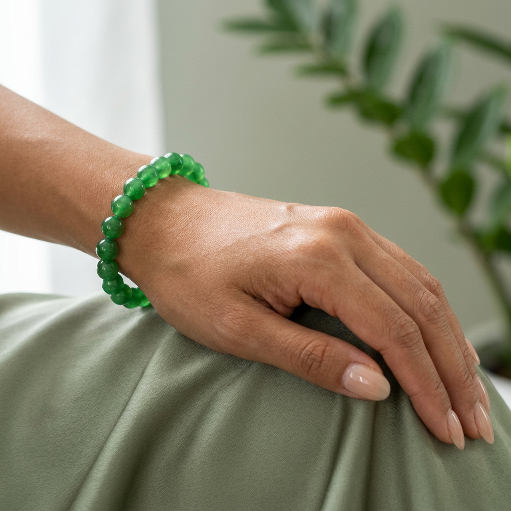 Green Jade Bracelet for Luck - Lifestyle F