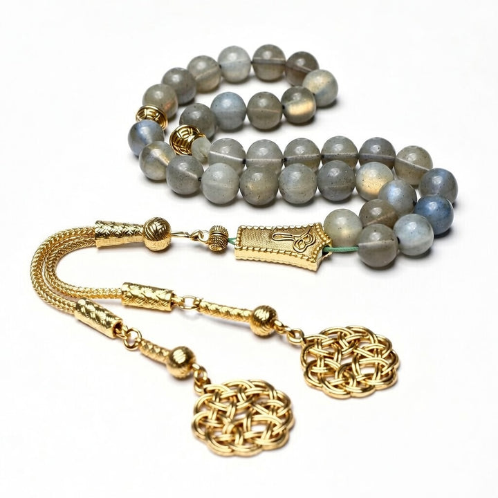 Labradorite Misbah in Gold colored Imam - Raw Spiritual UAE