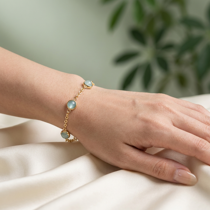 Aquamarine Bracelet for Self Expression - Lifestyle F