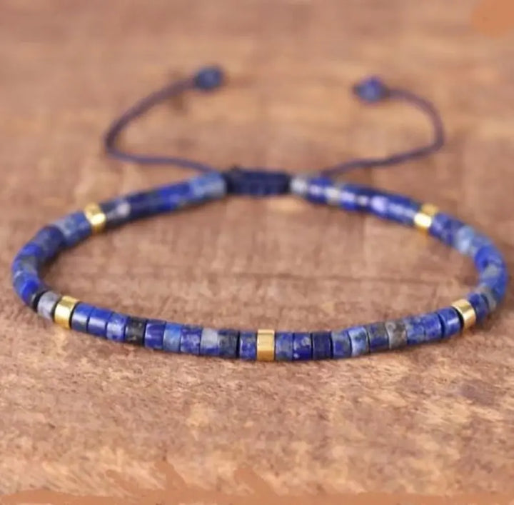 Lapis Lazuli Braided Bracelet for Wisdom & Communication Yiwu Shanmei Jane
