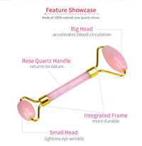 Rose Quartz Gua Sha Face Massager Roller Yiwu Shanmei Jane
