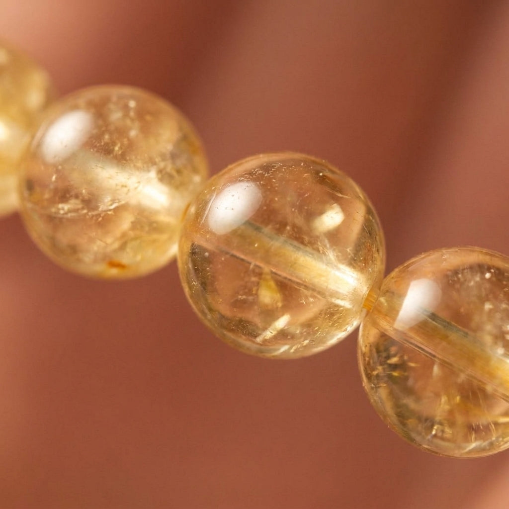 Citrine for wealth, positivity & manifestation. Zodiac: Aries, Gemini, Leo - Macro