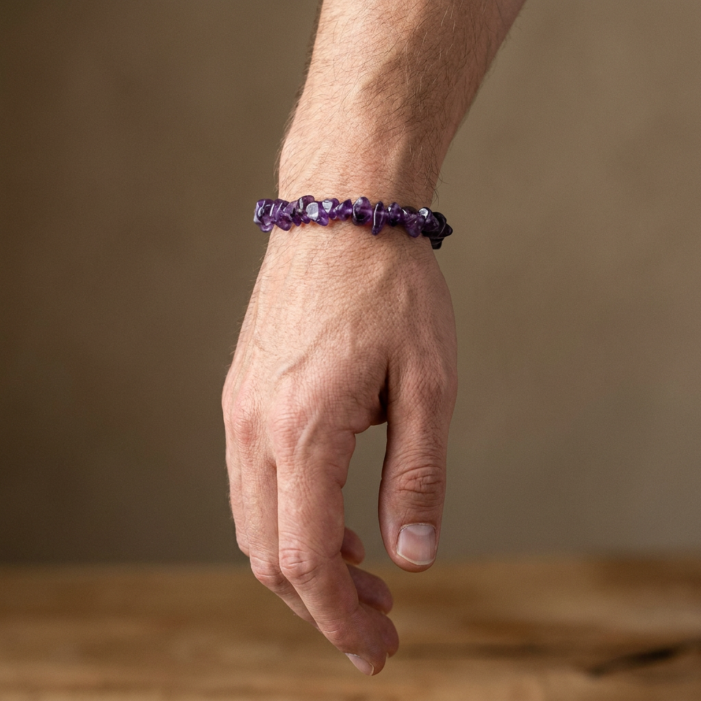Amethyst Chip Bracelet for Healing & Spiritual Growth - Lifestyle M