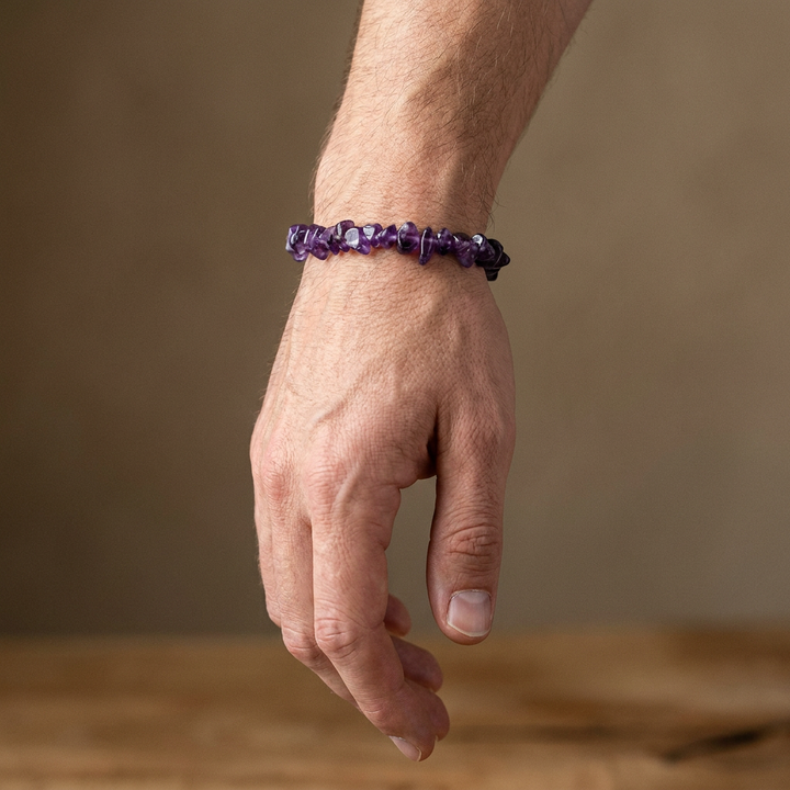 Amethyst Chip Bracelet for Healing & Spiritual Growth - Lifestyle M