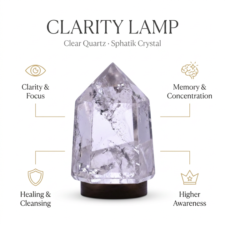 Clear Quartz Lamp - Infographic
