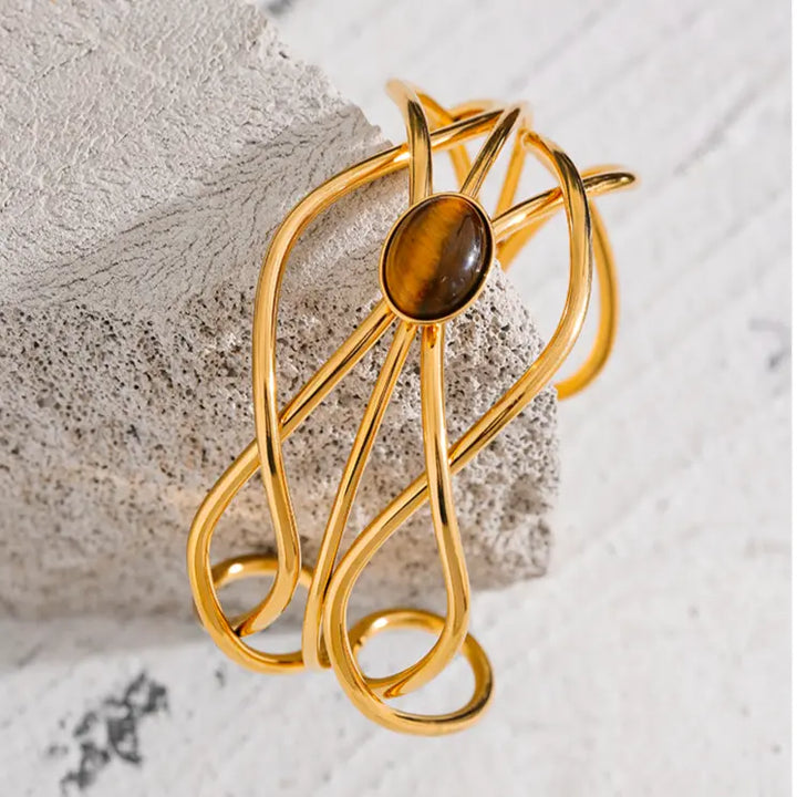 Tiger's Eye Bangle for Protection & Courage Yiwu Jinyou VIMI