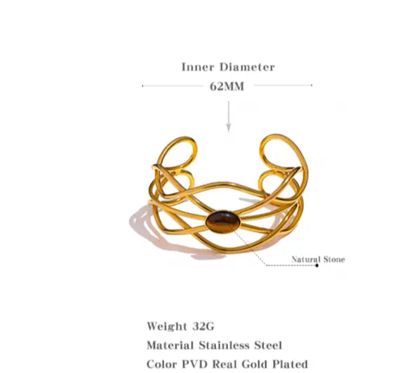 Tiger's Eye Bangle for Protection & Courage Yiwu Jinyou VIMI