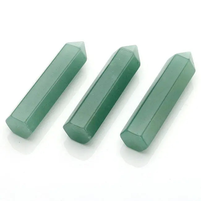 Aventurine Hexagon Point Pencil for Prosperity & Abundance Yiwu Shanmei Jane