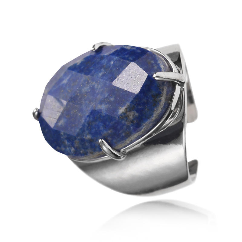 Lapis Lazuli Adjustable Ring for wisdom, self-awareness for men