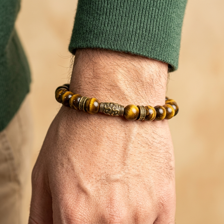 Tiger Eye Bracelet for strength and courage - Lifestyle Male