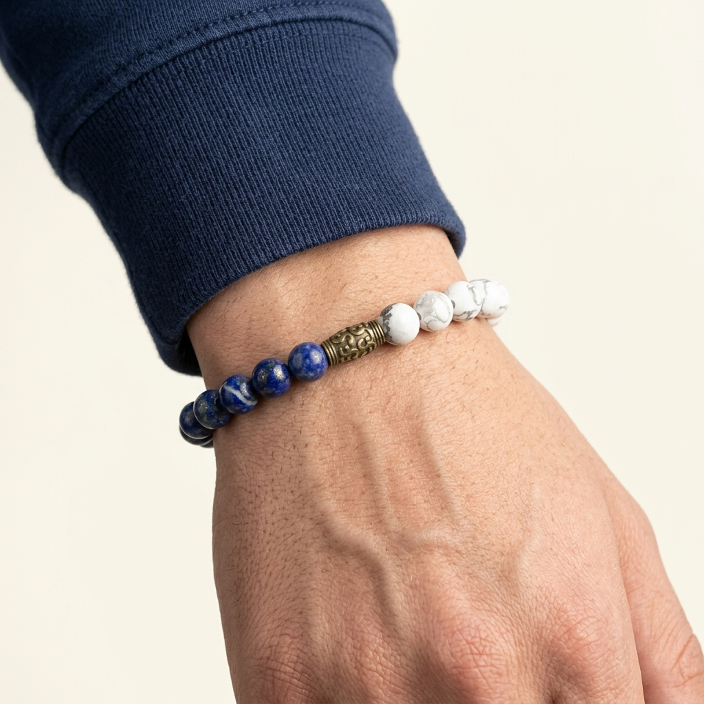 Lapis Lazuli & Howlite for creativity, wisdom, clarity, self-awareness - Raw Spiritual UAE