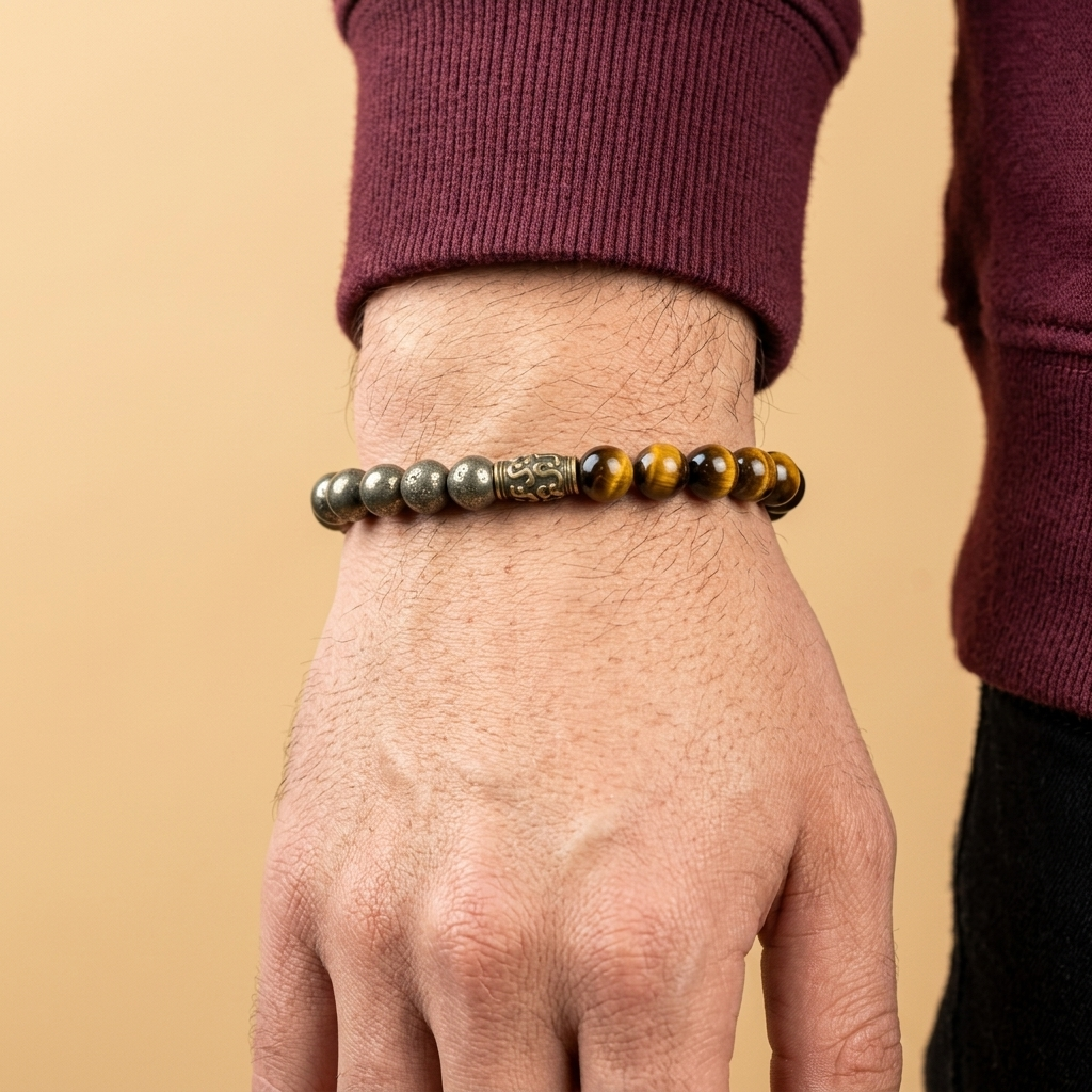 Pyrite and Tiger Eye Bracelet - Raw Spiritual UAE