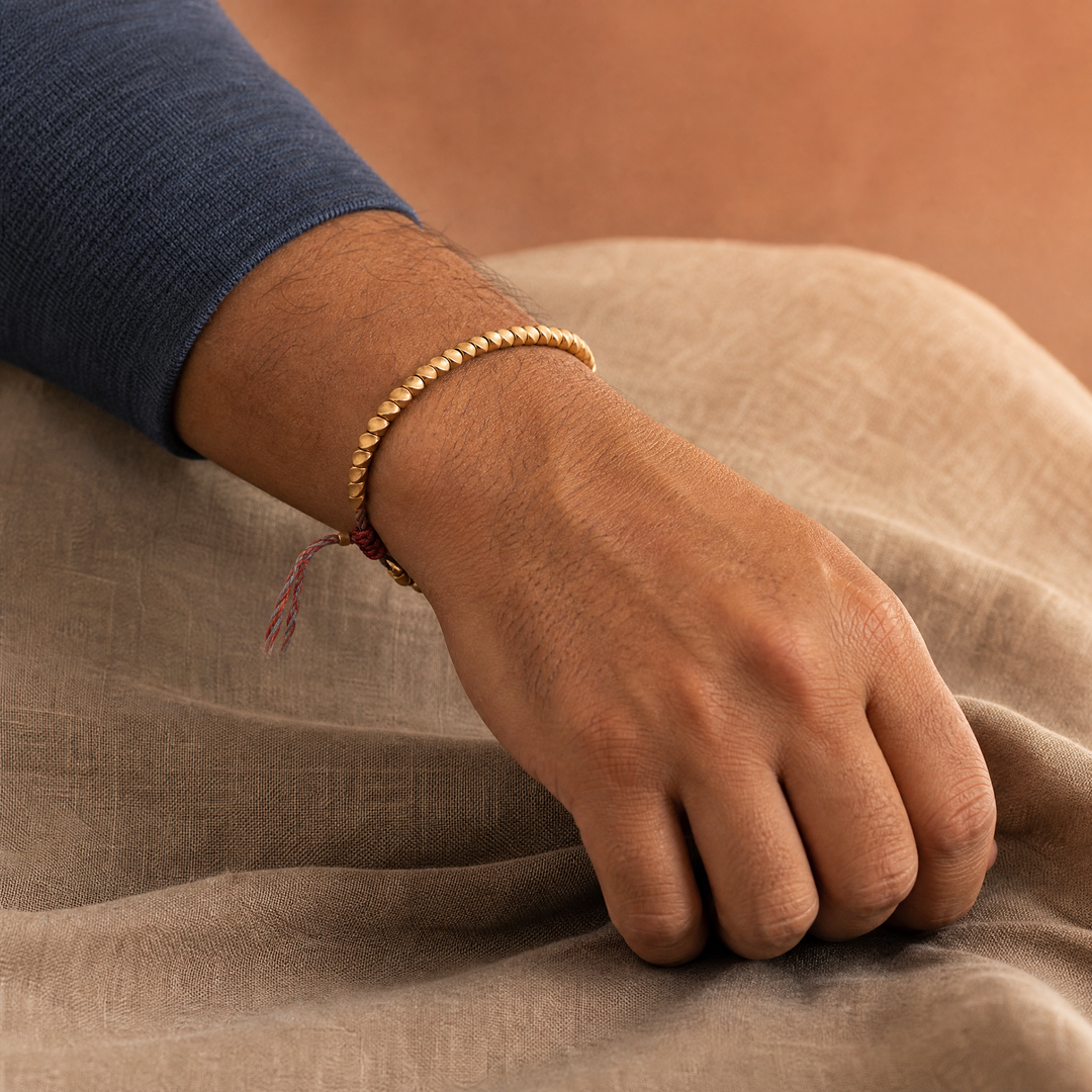 Buddhist Copper Bead for Stress Relief & Strength - Lifestyle Male