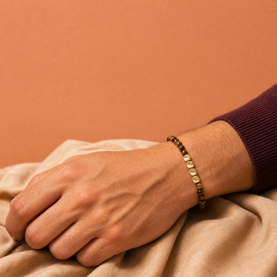 Tiger Eye & Copper Bracelet for Protection & Wellbeing - Lifestyle Male