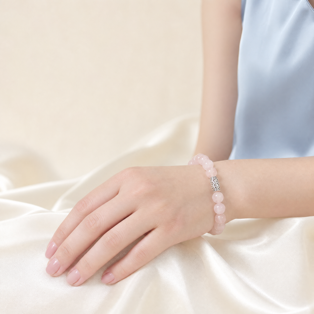 Rose Quartz Bracelet for Love & Emotional Balance - Lifestyle Female